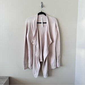 Lululemon-Open Cotton/Silk Waterfall Cardigan (Size:4)